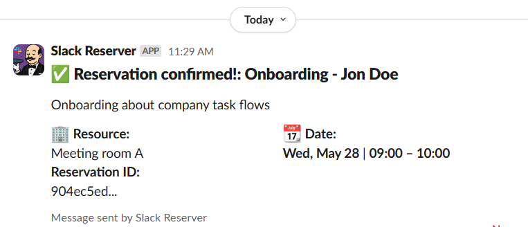 Picture of notification message